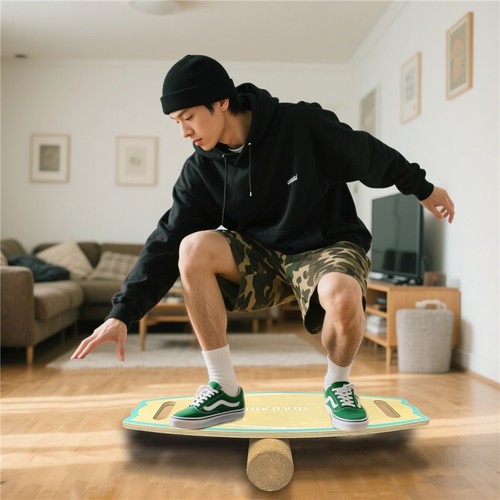Wooden roller balance - balance, board