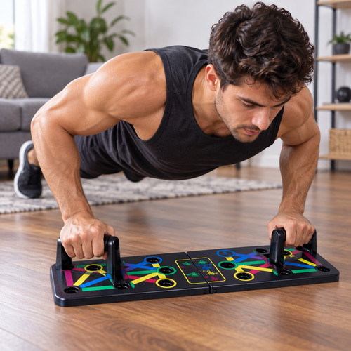 Foldable push up board - push,